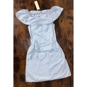 Speed Limit Mph Girls Blue Light Blue Cotton Dress Size 12 NWT